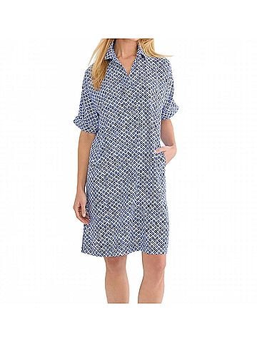 Nic + Zoe Mosaic Devon Dress in Blue Multi (view 2)