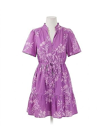 Sugarlips Amo Button Up Mini Dress in Orchid Lavender (view 1)