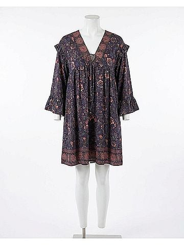 Dress Forum Paisley Babydoll Dress in Indigo (view 1)
