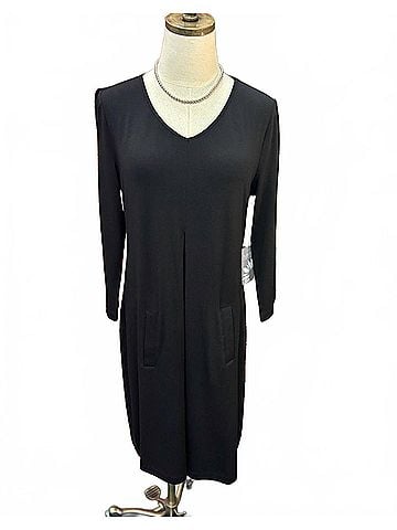 Habitat Women's Core Travel Wrinkle-Free Midi Dress in Black (view 2)