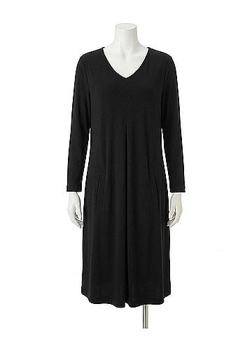 Habitat Women's Core Travel Wrinkle-Free Midi Dress in Black (view 1)