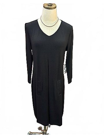 Habitat Women's Core Travel Wrinkle-Free Midi Dress in Black (view 2)