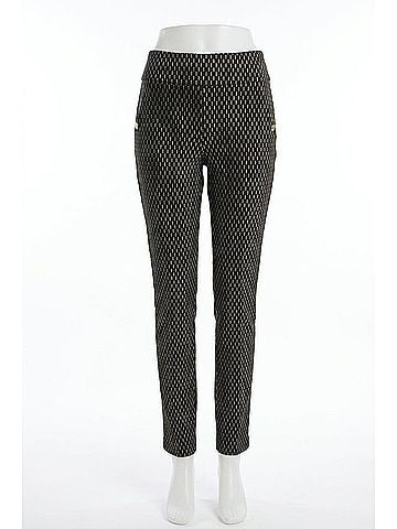 Joseph Ribkoff Slim Formal Geometric Trousers in Gold And Black (view 1)