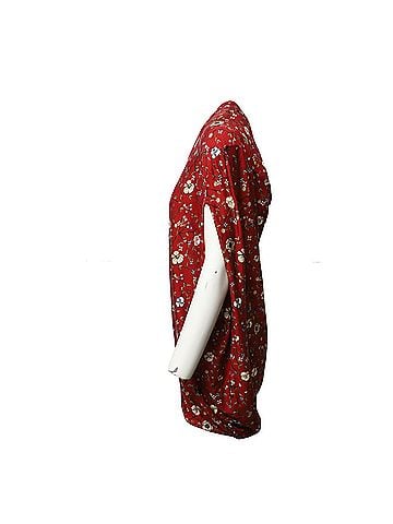 Alexander McQueen Alexander McQueen Asymmetric Back Draped Floral Dress in Multicolor Wool (view 2)