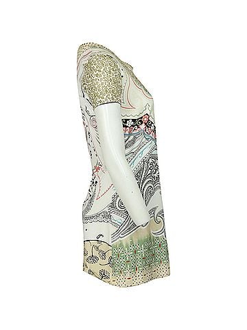 ETRO Etro Short Sleeve Print Casual Dress in Multicolor Cotton (view 2)