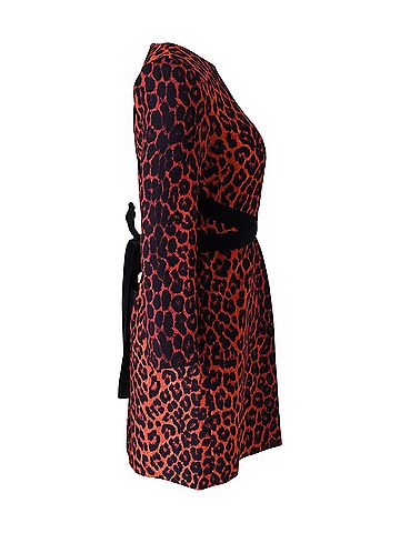 Victoria Beckham Victoria Beckham Printed Dress in Animal Print Polyester (view 2)
