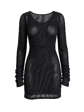 Wolford Mesh Bodycon Tunic Cocktail Dress (view 1)