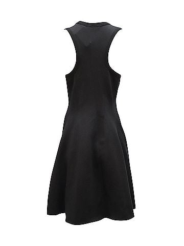 Alexander Wang T by Alexander Wang Fit and Flare Dress in Black Rayon (view 2)