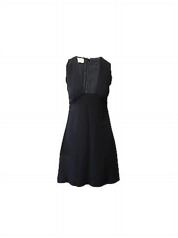 Stella McCartney Stella McCartney Plunge Neckline Mini Dress in Black Viscose (view 1)