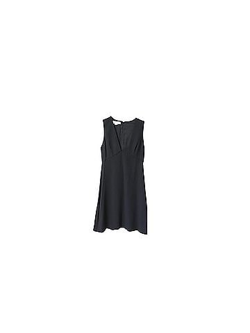 Stella McCartney Stella McCartney Plunge Neckline Mini Dress in Black Viscose (view 2)
