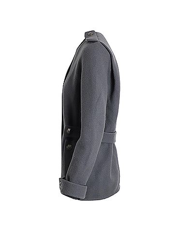 Lanvin Lanvin Double-Breasted Coat in Grey Wool (view 2)