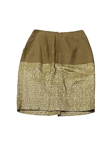 ETRO Etro Dual Tone Tulip Skirt in Gold Silk (view 2)