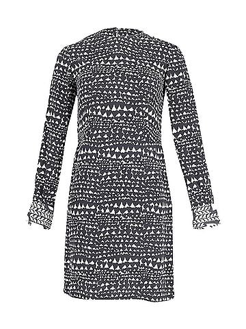 Stella McCartney Stella McCartney Printed Sheath Dress in Black and White Polyester (view 1)