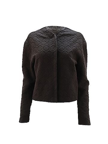Marc Jacobs Marc Jacobs Collarless Jacket in Black Wool (view 1)