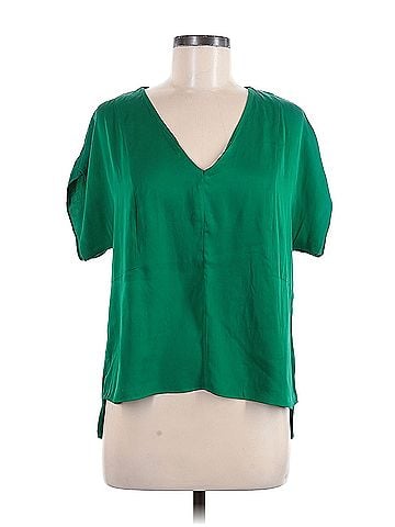 Milly Milly Short Sleeve Silk Top (view 1)