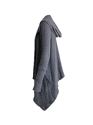 Splendid Splendid Hooded Cardigan in Grey Cotton (view 2)