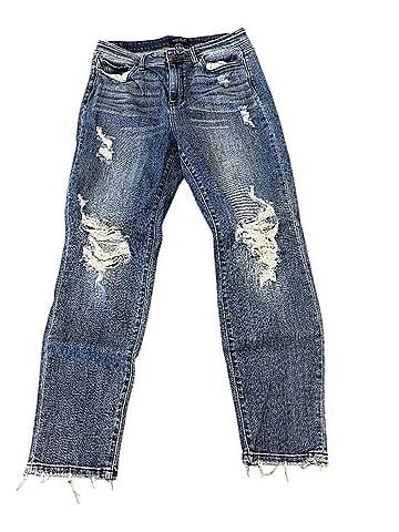 Judy Blue Distressed Boyfriend Jeans Jeans (view 1)