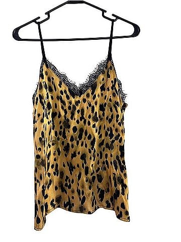 Anine Bing Golden Leopard Silk Camisole Tank Top (view 2)