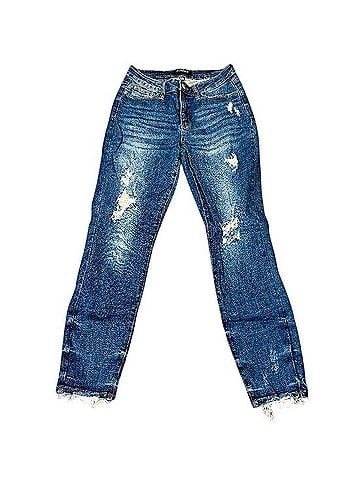 Judy Blue Raw Hem Jeans Jeans (view 1)