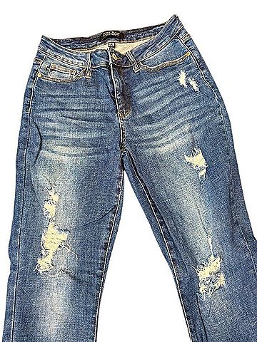 Judy Blue Raw Hem Jeans Jeans (view 2)