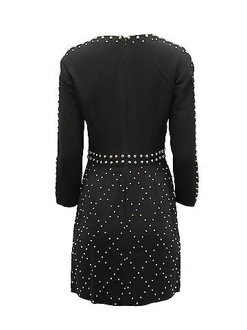 A.L.C. ALC Taraji Studded Cutout Dress in Black Viscose (view 2)
