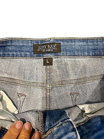 Judy Blue Distressed Jean Shorts Denim Shorts (view 2)