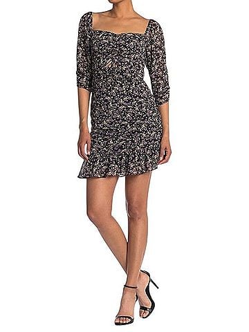 Astr Sweetheart Cutout Floral Mini Dress Cocktail Dress (view 2)