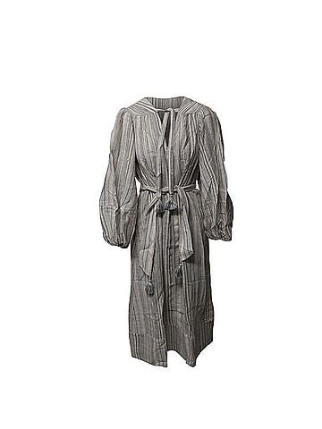 Zimmermann Zimmermann Striped Tunic Long Dress in Multicolor Cotton (view 1)