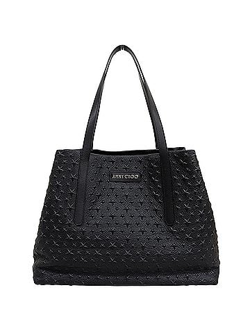 Jimmy Choo JIMMY CHOO PIMLICOS EMG Leather Tote Bag with Camouflage Lining and Star Embossed Design - Black Women's (view 1)