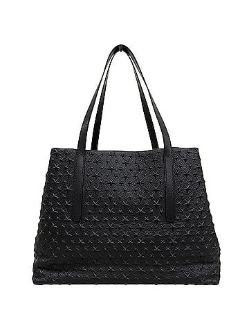 Jimmy Choo JIMMY CHOO PIMLICOS EMG Leather Tote Bag with Camouflage Lining and Star Embossed Design - Black Women's (view 2)