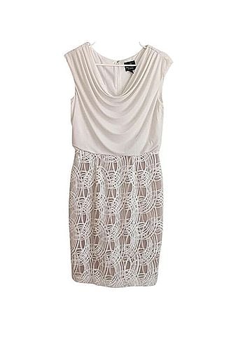 Adrianna Papell Cowl Neck Embroidered Ribbon Sheath Dress Cocktail Dress (view 1)