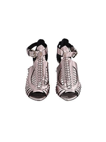 Proenza Schouler Proenza Schouler Cage Heels in Silver Patent Leather (view 2)