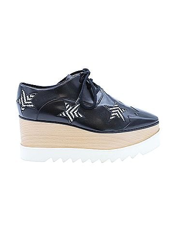 Stella McCartney Stella McCartney Elyse Star Platform Lace Up Derby in Black Leather (view 1)
