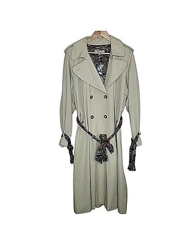 J. Peterman Scarf Accented Trench Coat Trenchcoat (view 2)