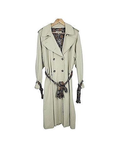 J. Peterman Scarf Accented Trench Coat Trenchcoat (view 1)