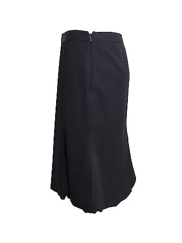 Moschino Moschino Cheap And Chic Fluted Skirt in Black Wool (view 2)