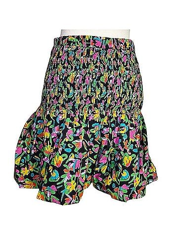 Tanya Taylor Vibrant Floral Bubble Mini Skirt Casual Skirt (view 2)