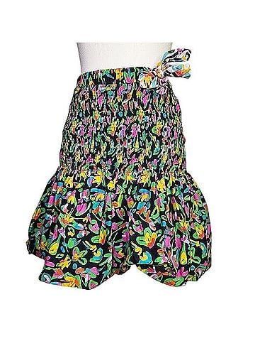 Tanya Taylor Vibrant Floral Bubble Mini Skirt Casual Skirt (view 1)