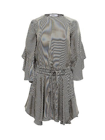A.L.C. ALC Cannon Striped Dress in Multicolor Silk (view 1)