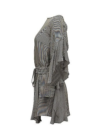 A.L.C. ALC Cannon Striped Dress in Multicolor Silk (view 2)