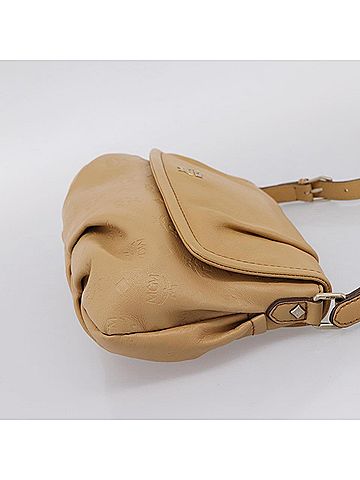 MCM Visetos Leather Beige Leather Shoulder Bag Bag (view 2)