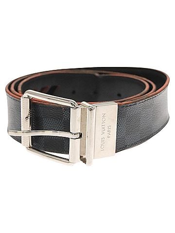 Louis Vuitton Pont Neuf Belt Damier Cobalt Black Canvas Belts Accessory (view 2)