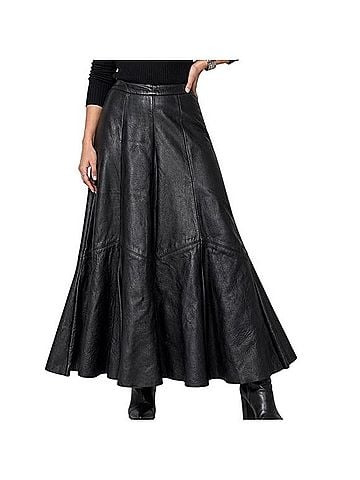 Aggie Leather Skirt (view 1)