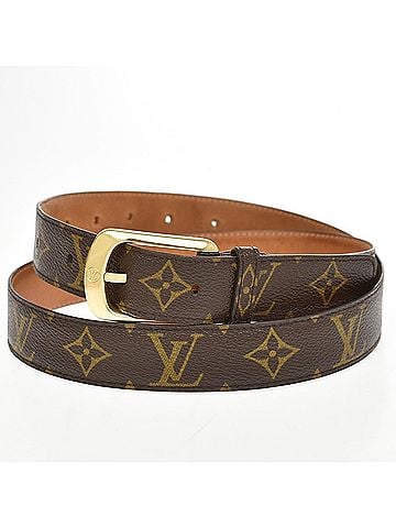 Louis Vuitton Ellipse Belt Monogram Canvas Brown Canvas Belts Accessory (view 1)