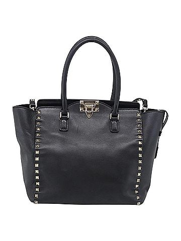 Valentino Garavani Rockstud Soft Leather Black Leather Tote Bag Bag (view 1)
