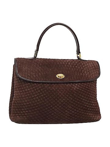 Bally Handbag Quilted Suede Brown Suede Handbag (view 1)