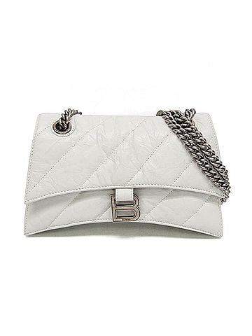 Balenciaga Crush Chain Flap Quilted Crushed Calfskin White Leather Handbag (view 1)