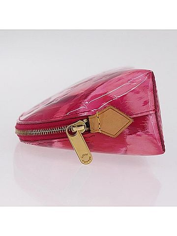 Louis Vuitton Cosmetic Case Limited Edition Monogram Vernis Ikat Pink Patent_Leather Toiletry Case Accessory (view 2)