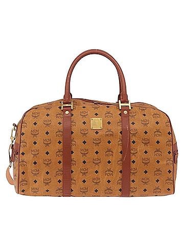 MCM Vicetos Leather Brown Leather Travel Bag Bag (view 1)