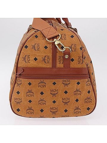 MCM Vicetos Leather Brown Leather Travel Bag Bag (view 2)